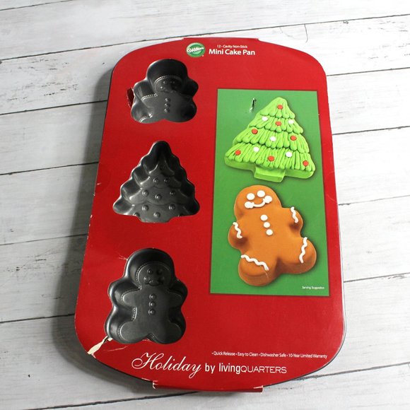 Wilton Cake Pan Mold Holiday Christmas Trees Gingerbread Man - Picture 2 of 8